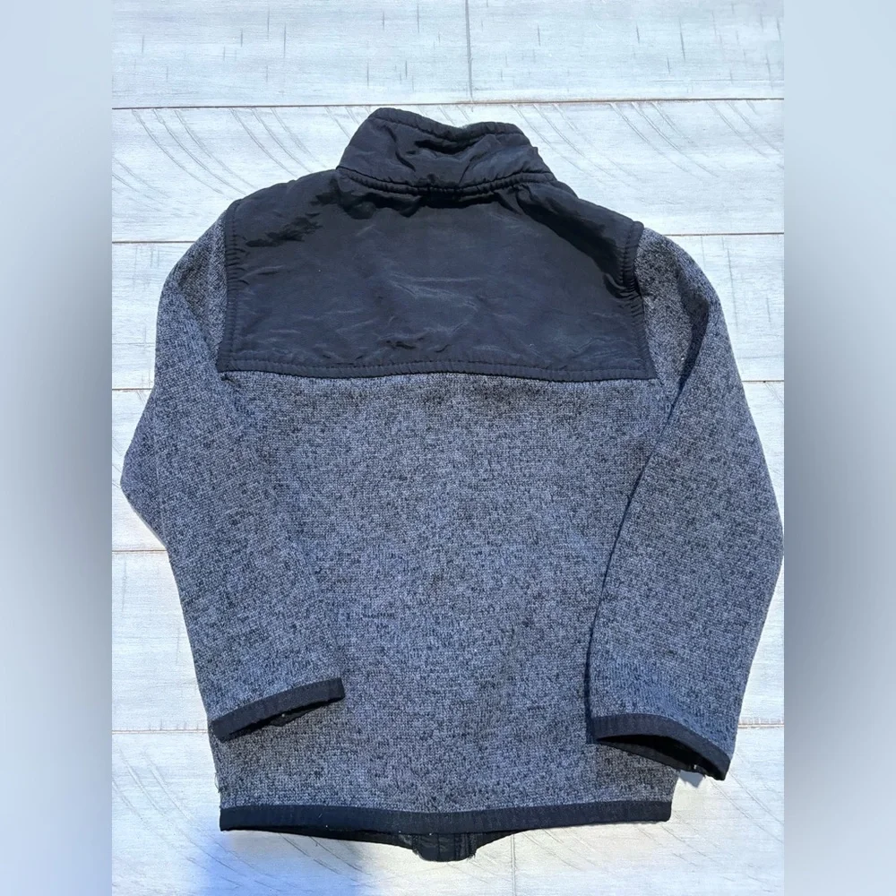 The Children's Place Black and Gray Kids Fleece Trail Jacket Boys Size 4T